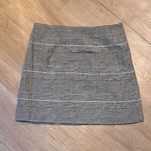 Tommy Hilfiger Black and White Plaid Mini Skirt